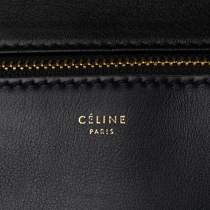 Celine Supple Calfskin Large Edge Shoulder Bag Navy Black 6 of 9