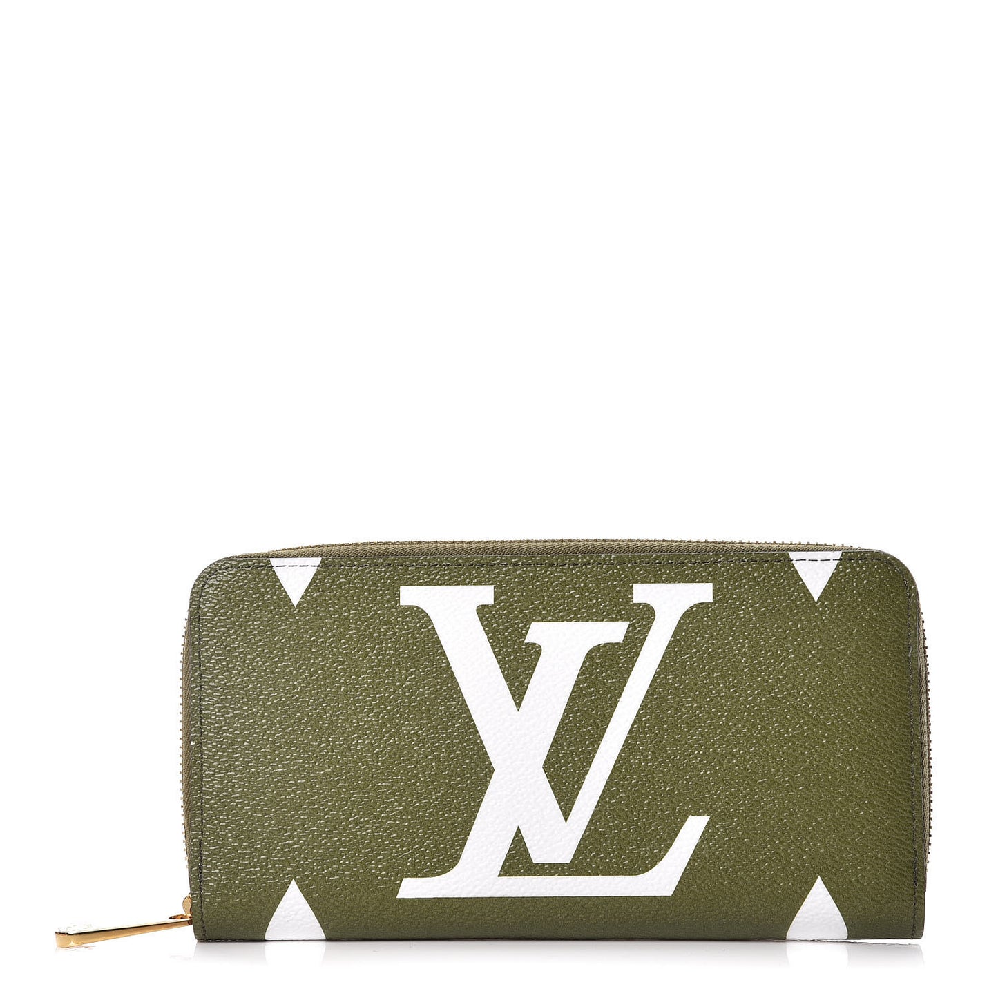 Monogram Giant Zippy Wallet Kaki White