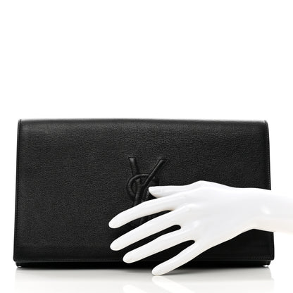 Saint Laurent Calfskin Monogram Large Belle De Jour Clutch Black 2 of 8