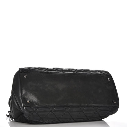 Chanel Iridescent Calfskin Quilted Large Just Mademoiselle Dark Grey 4 of 8