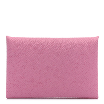 Hermes Epsom Calvi Card Case 5P Pink 1 of 7