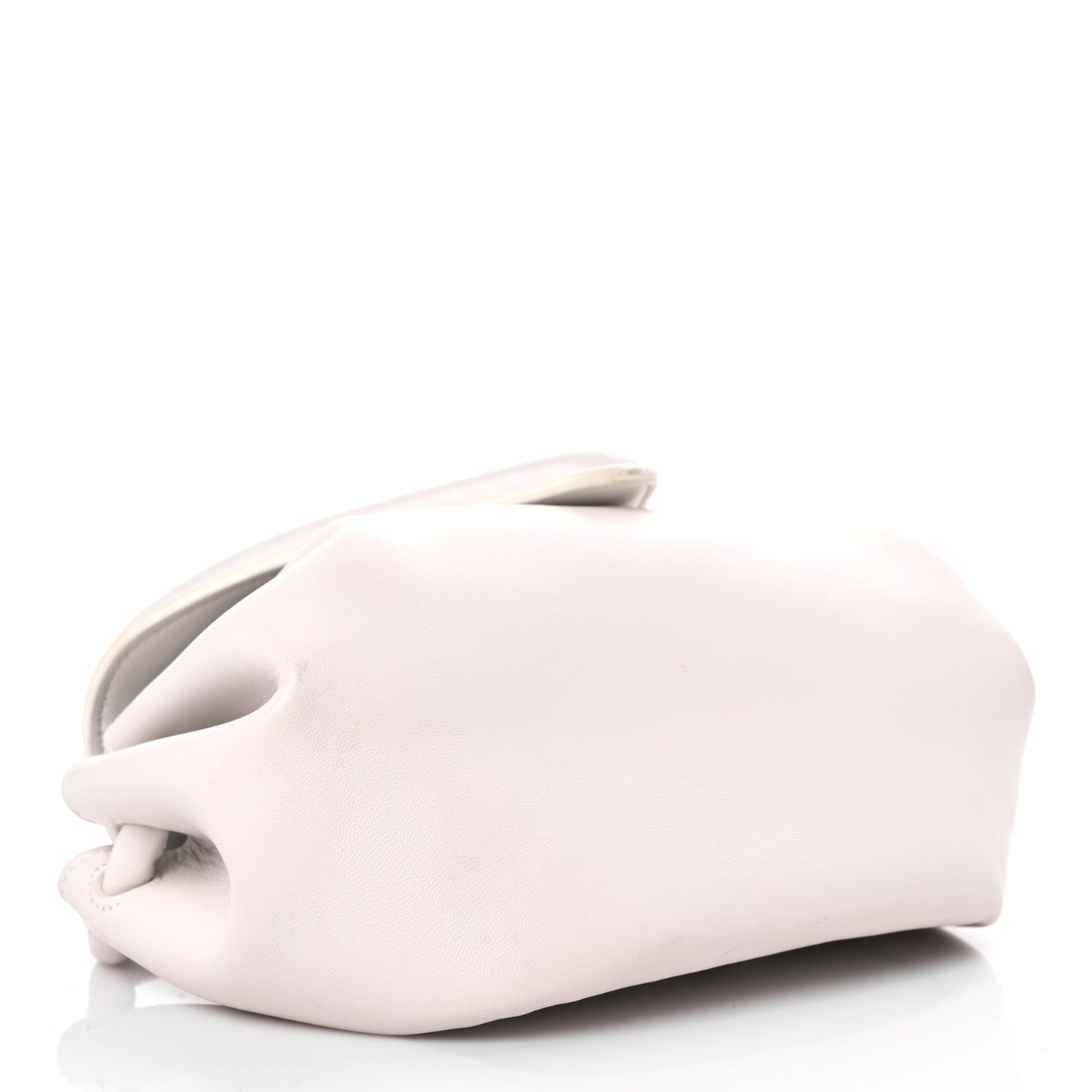 Lambskin Small Beak Triangle Flap Shoulder Bag Chalk