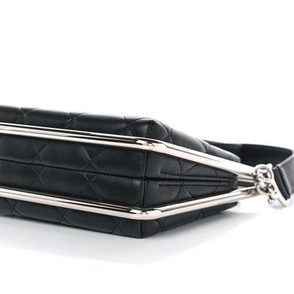 Chanel Quilted Lambskin Metal Bar Clutch Bag Black 10 of 11