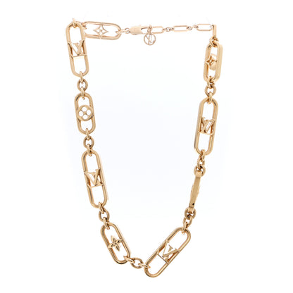 Louis Vuitton Metal My LV Chain Necklace Gold 3 of 7