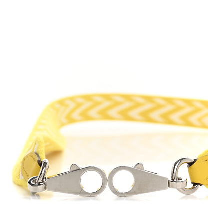 Hermes Toile Swift 25mm Sangle ZigZag Shoulder Strap Jaune De Naples White 3 of 7