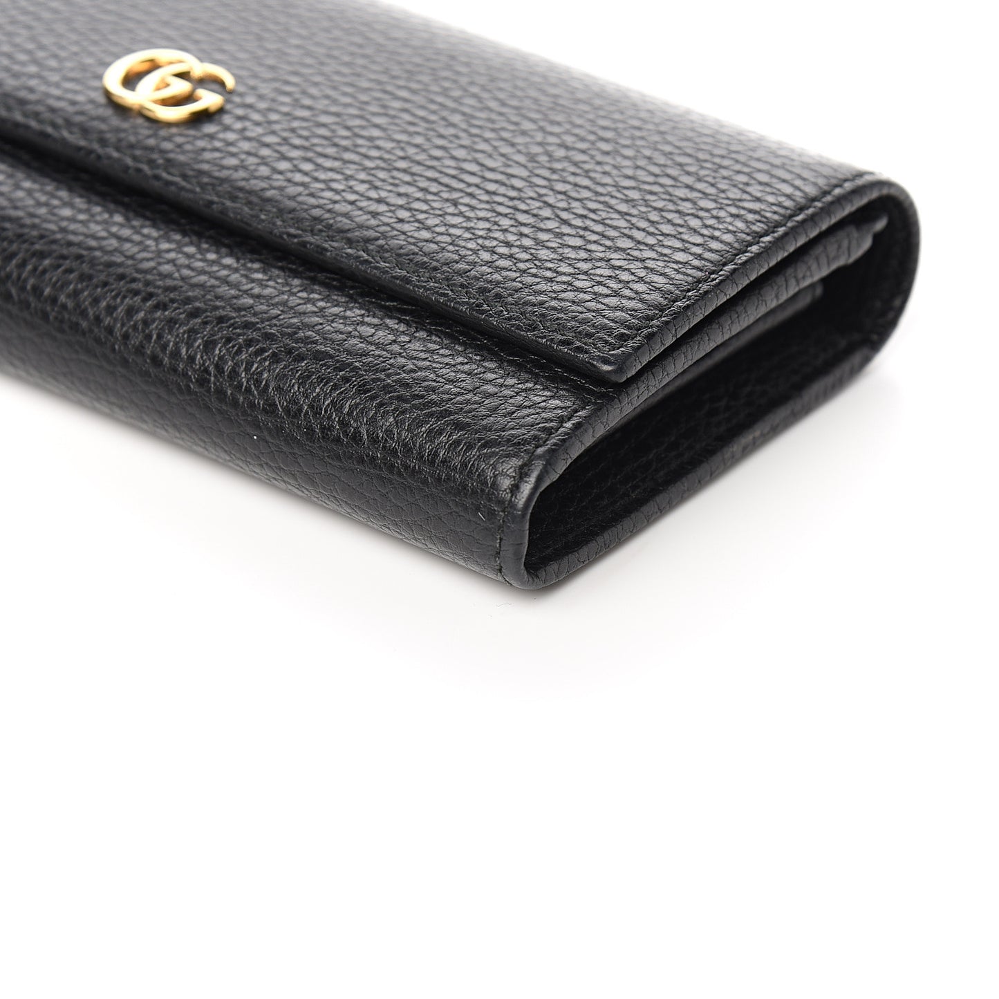 Dollar Calfskin GG Marmont Continental Wallet Black