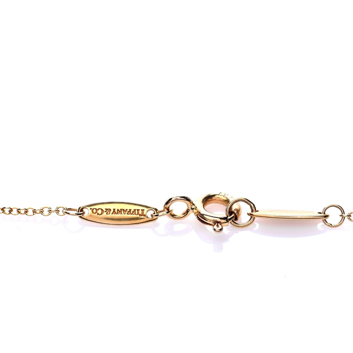 Tiffany 18K Yellow Gold Diamond .03ct Elsa Peretti Diamonds by the Yard Pendant Necklace 4 of 6