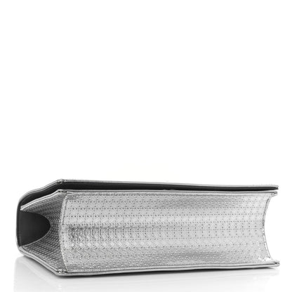 Christian Dior Metallic Patent Micro-Cannage Medium Diorama Flap Bag Silver 4 of 8