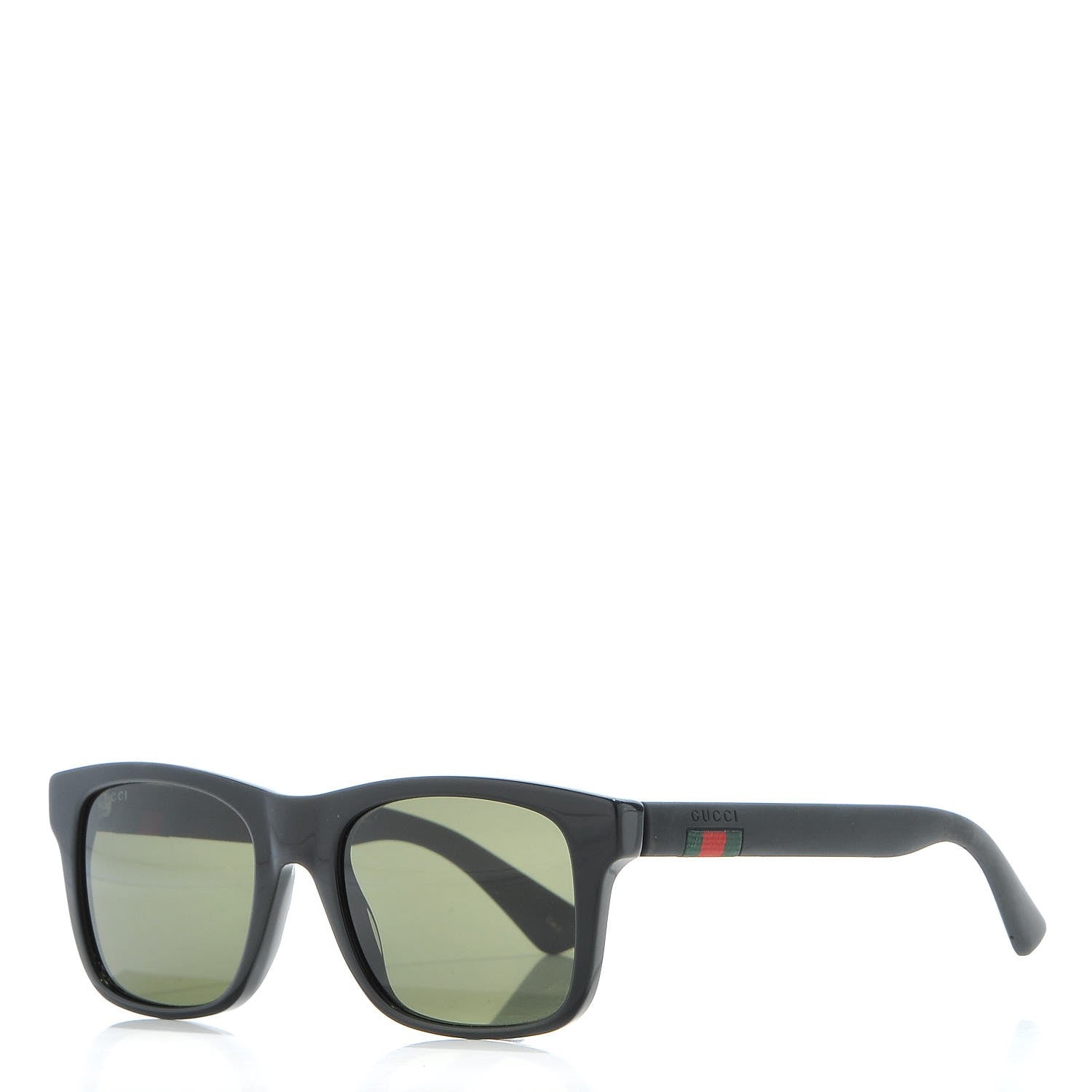 Gucci Web Square Frame GG0008S Sunglasses Black 1 of 8