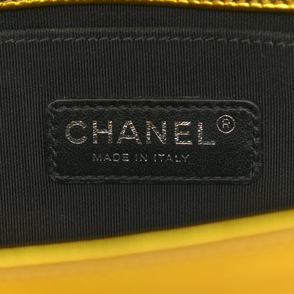 Chanel Metallic Patent Calfskin Quilted Medium Boy Flap Gold 5 of 11