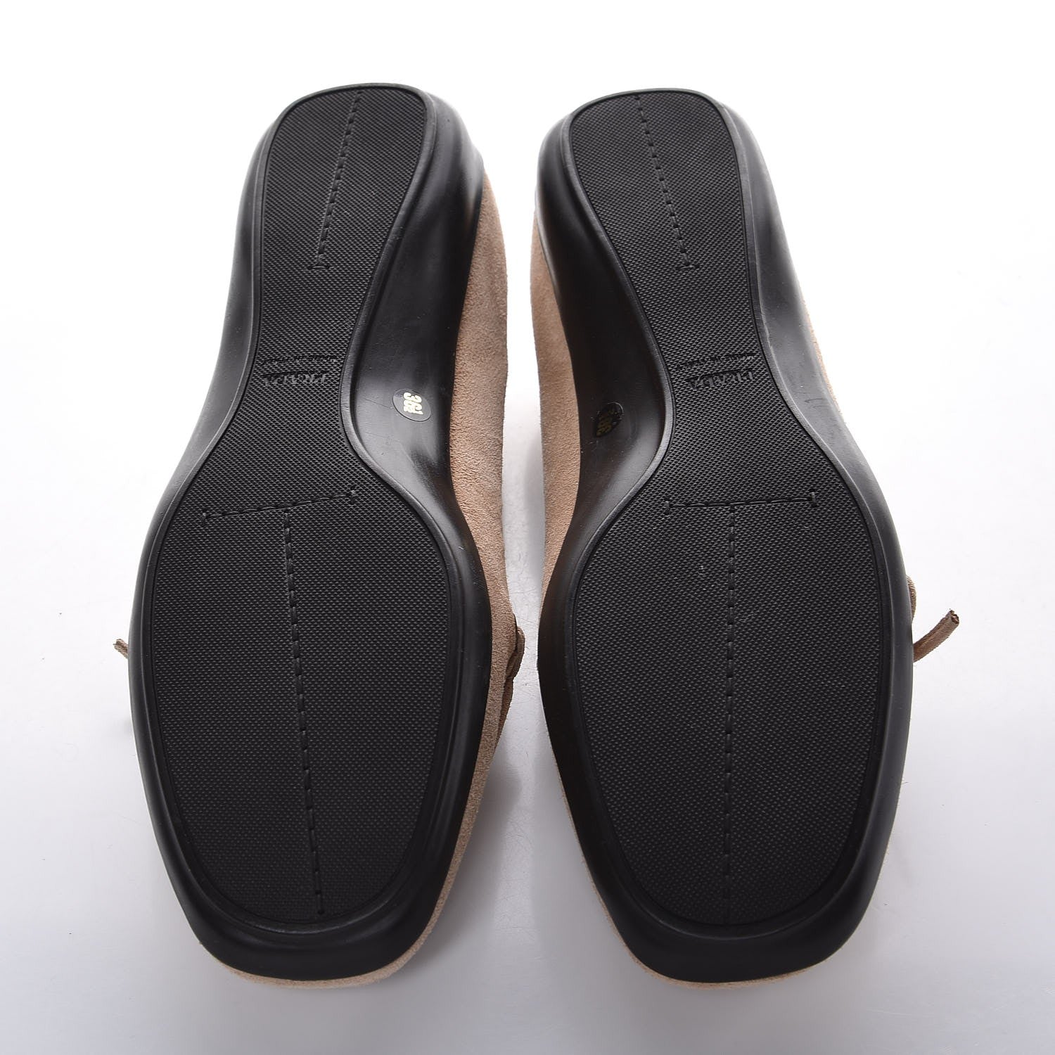 Prada Scamosciato Suede Bow Loafer 36.5 Cammello 5 of 10