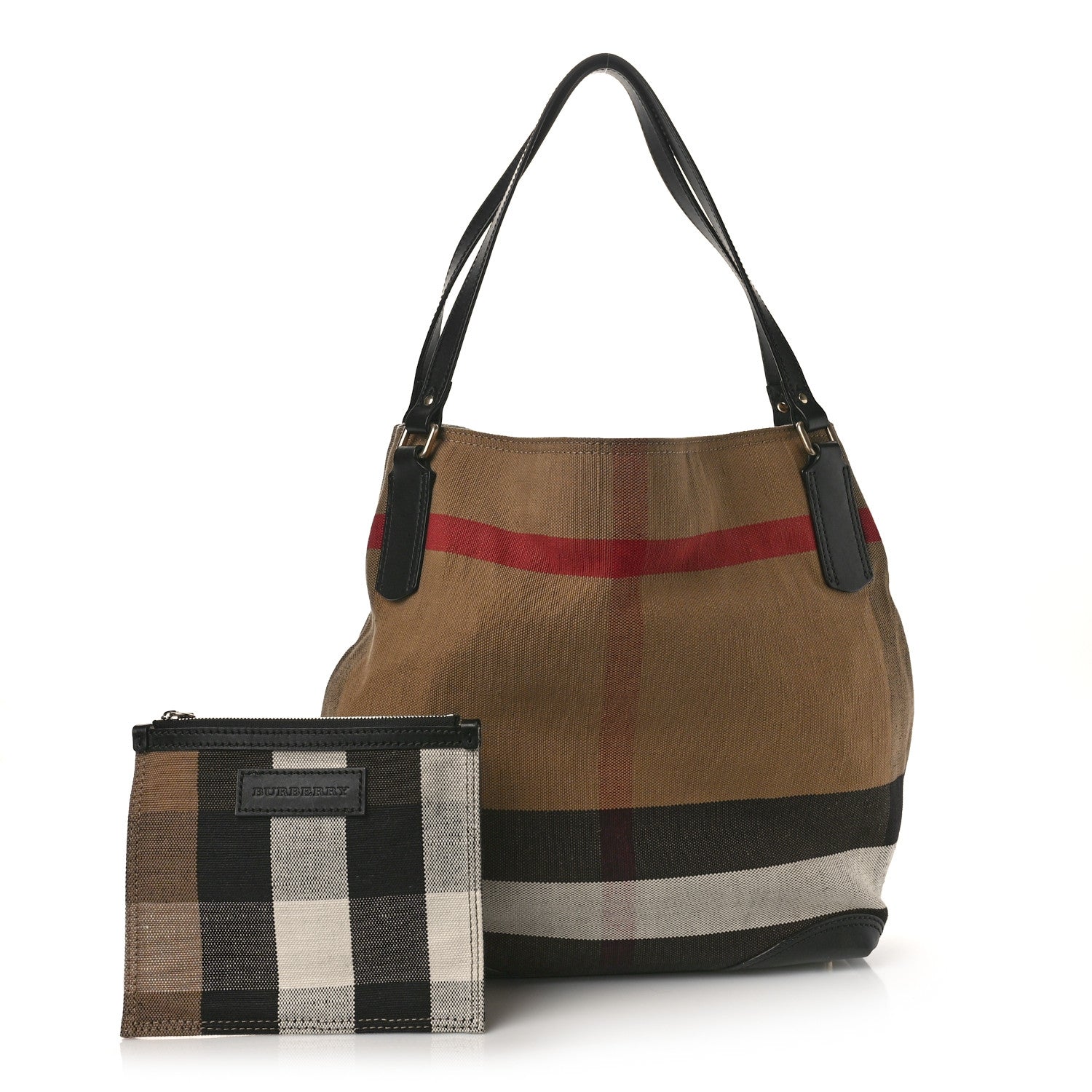 Burberry Canvas Mega Check Medium Maidstone Black 1 of 8