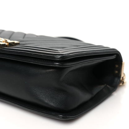 Chanel Lambskin Chevron Quilted Medium Boy Flap Black 10 of 10