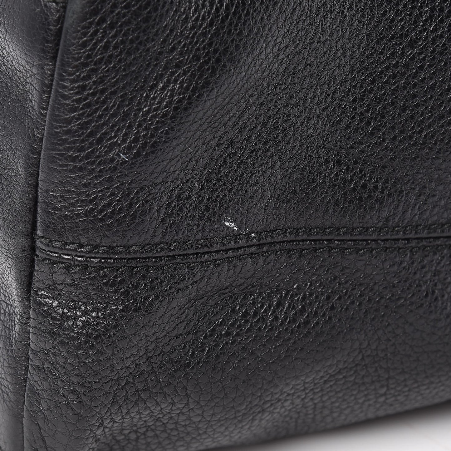 Pebbled Calfskin Medium Soho Chain Shoulder Bag Black
