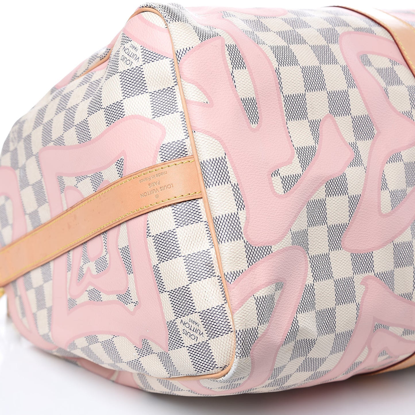 Damier Azur Tahitienne Keepall Bandouliere 50 Rose Ballerine