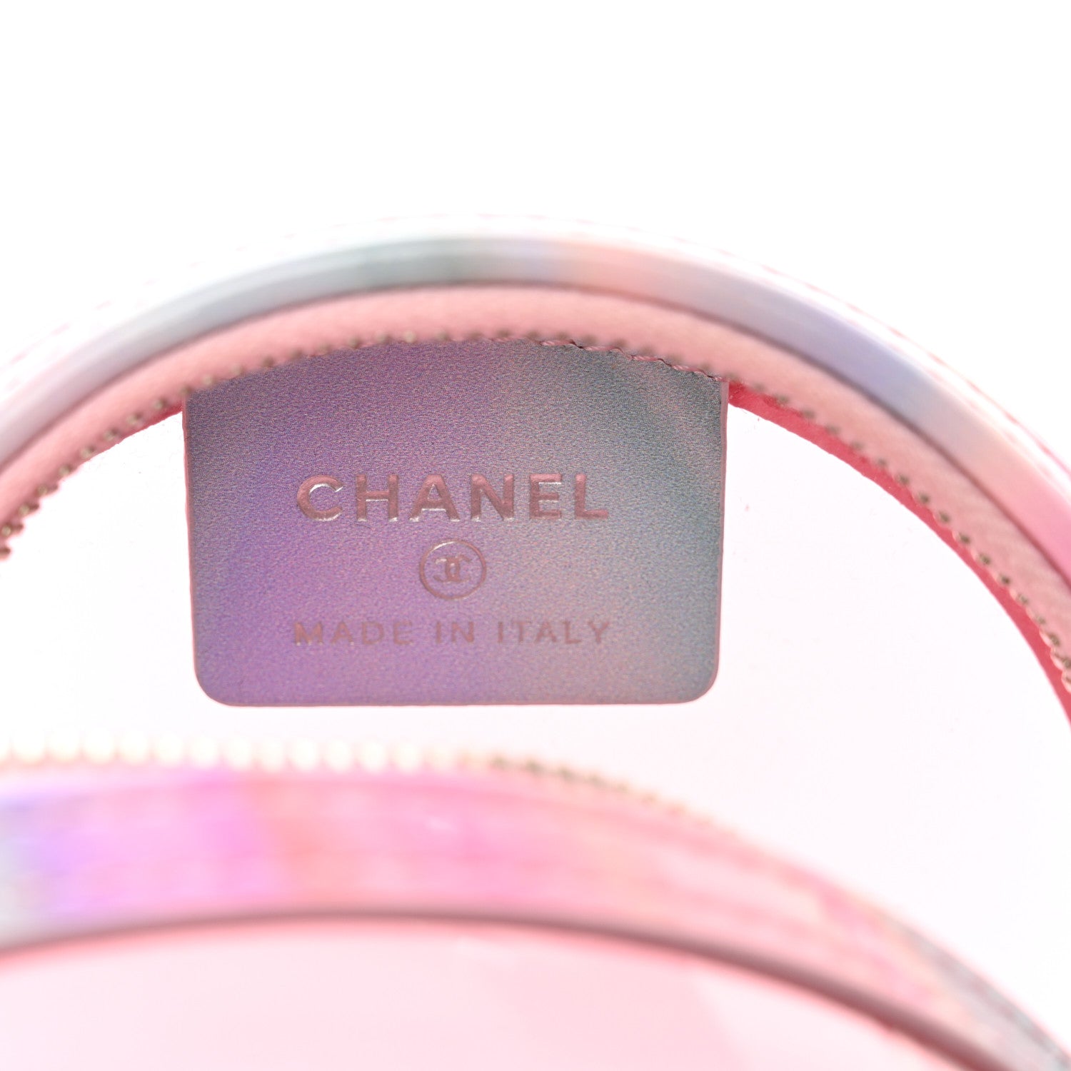 Chanel PVC Calfskin Lambskin Quilted Round Filigree Clutch With Chain Pink 7 of 10
