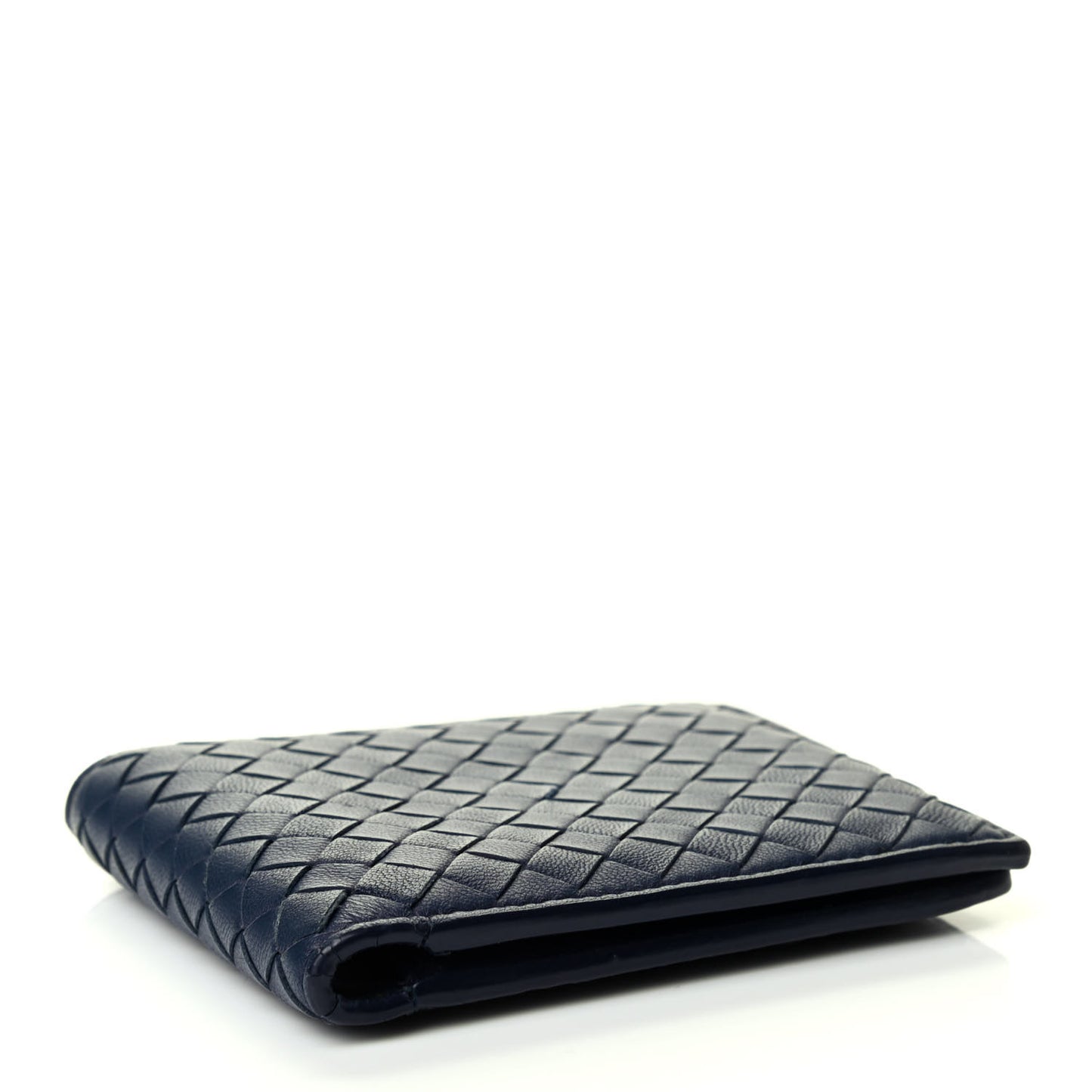 Nappa Intrecciato Bi-Fold Wallet Denim
