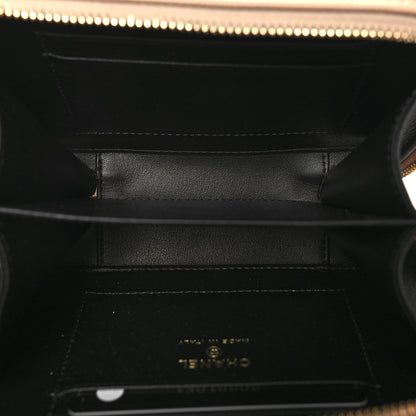 Chanel Caviar Quilted CC Filigree Vanity Clutch With Chain Beige Black 5 of 10