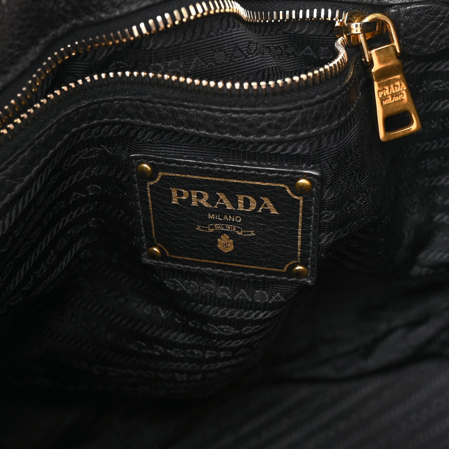 Prada Vitello Daino Shoulder Bag Black 11 of 13