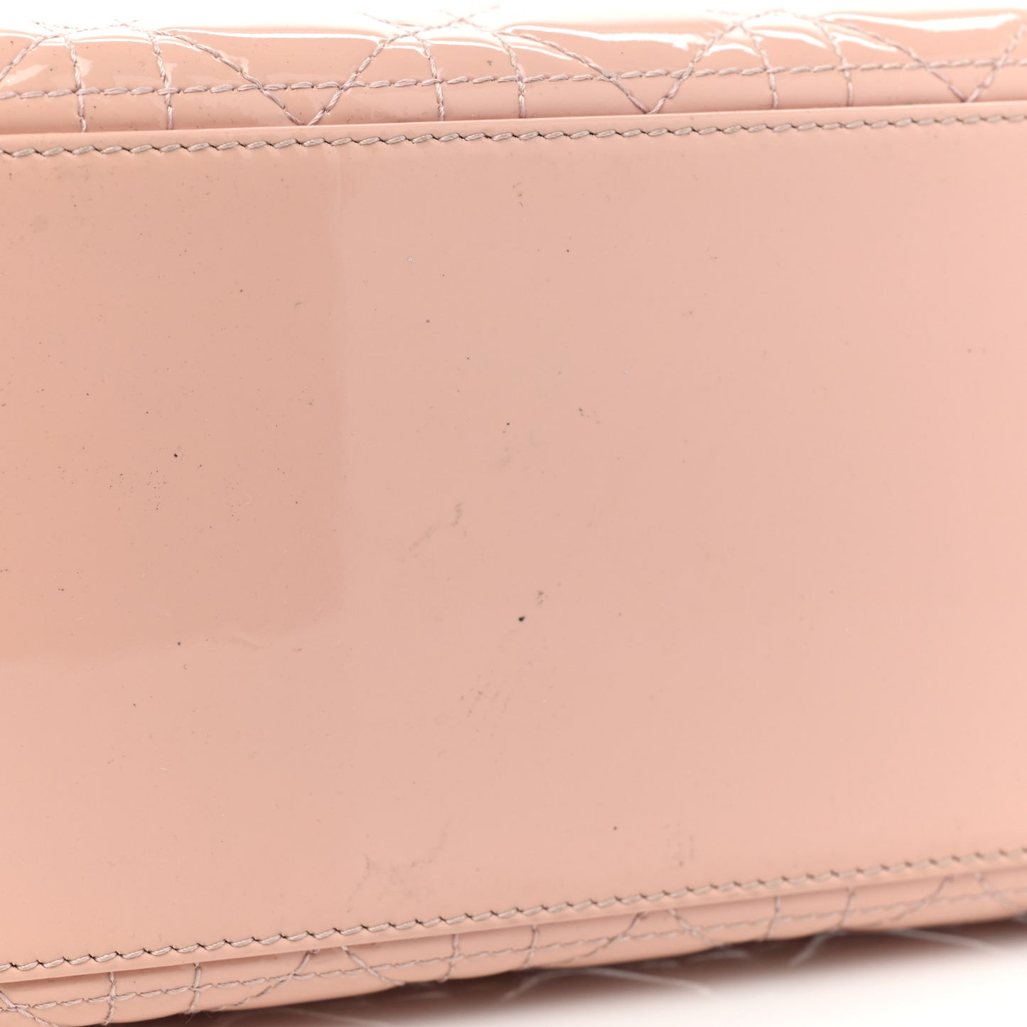 Patent Cannage Medium Lady Dior Rose Clair