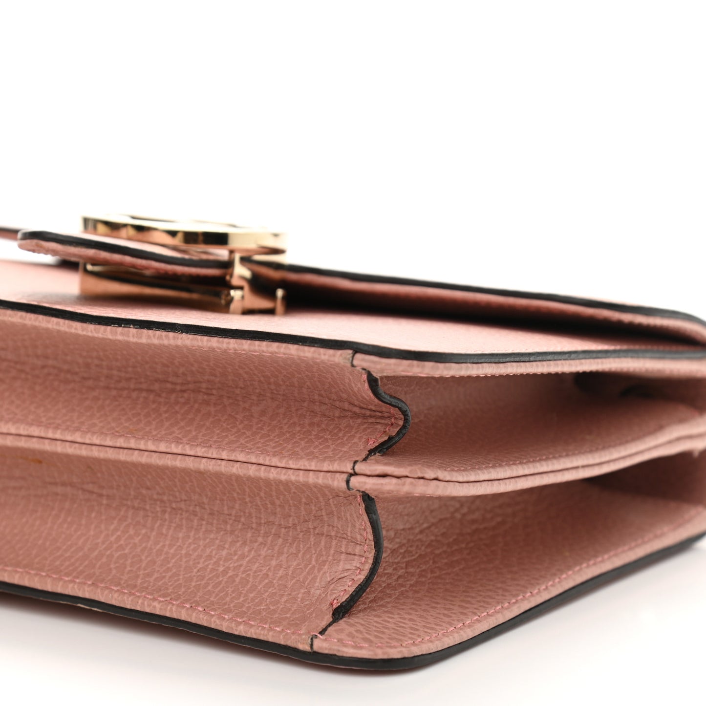 Dollar Calfskin Small Interlocking G Shoulder Bag Soft Pink