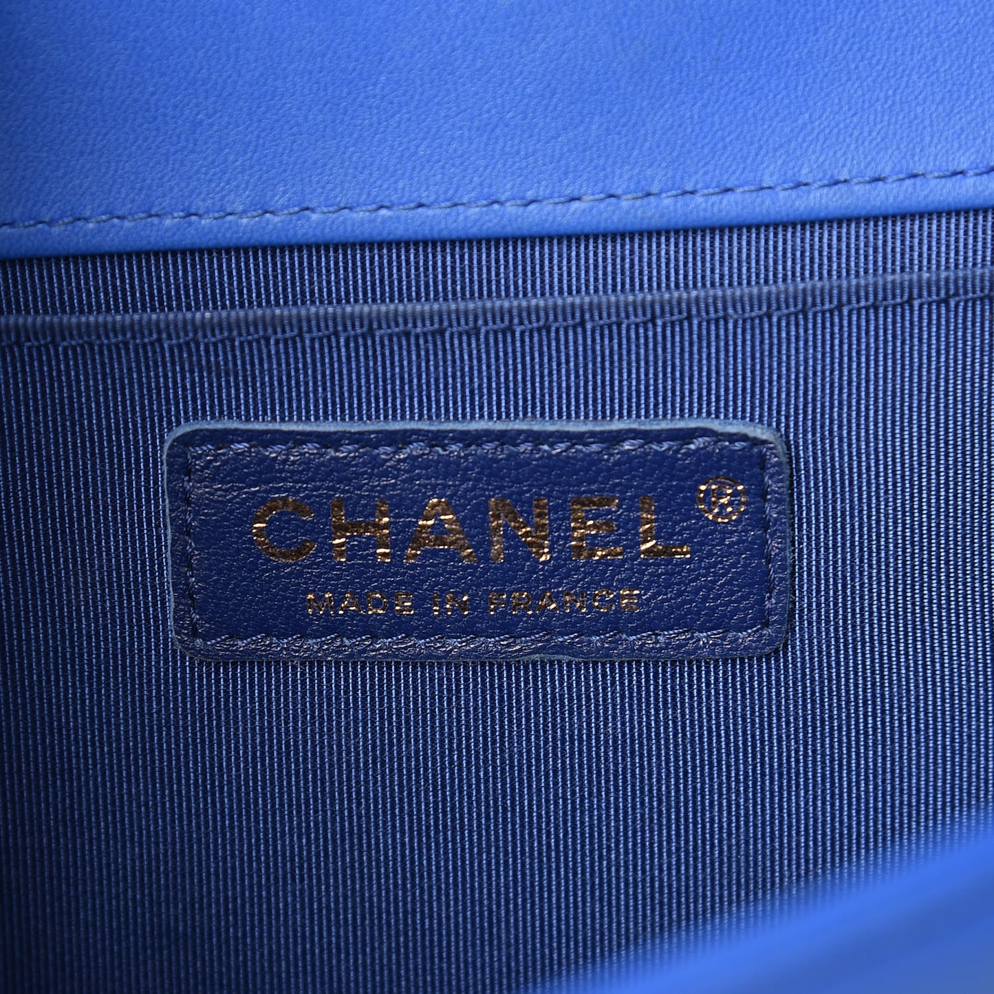Lambskin Quilted Medium Boy Flap Blue