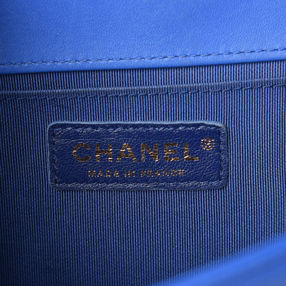 Chanel Lambskin Quilted Medium Boy Flap Blue 6 of 31