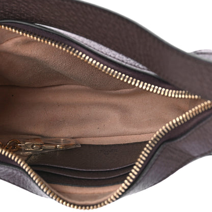 Gucci GG Supreme Monogram Textured Calfskin Web Mini Ophidia Half Moon Hobo Beige Ebony New Acero 5 of 9