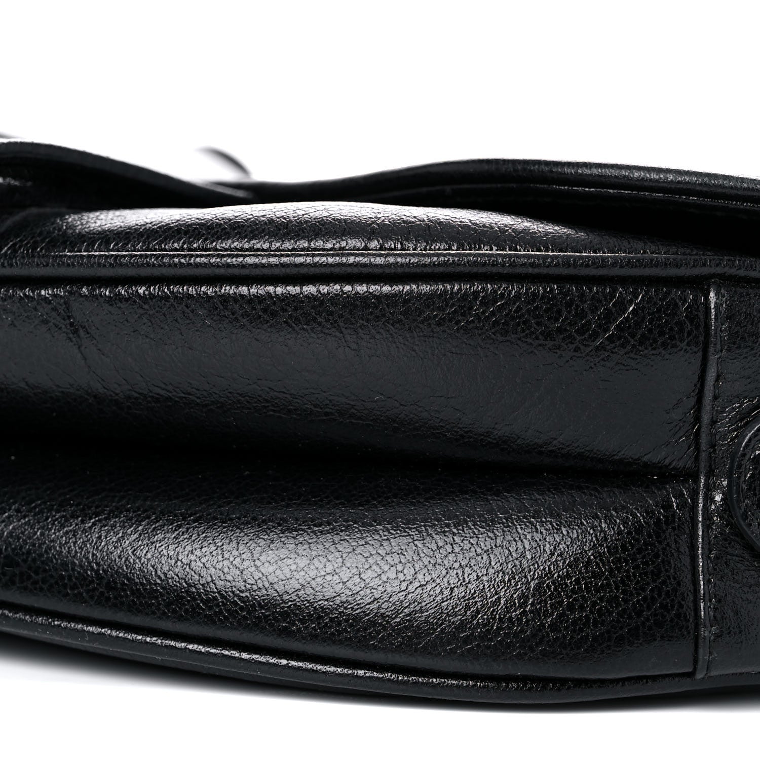 Christian Dior Calfskin Saddle Bag Black 9 of 12