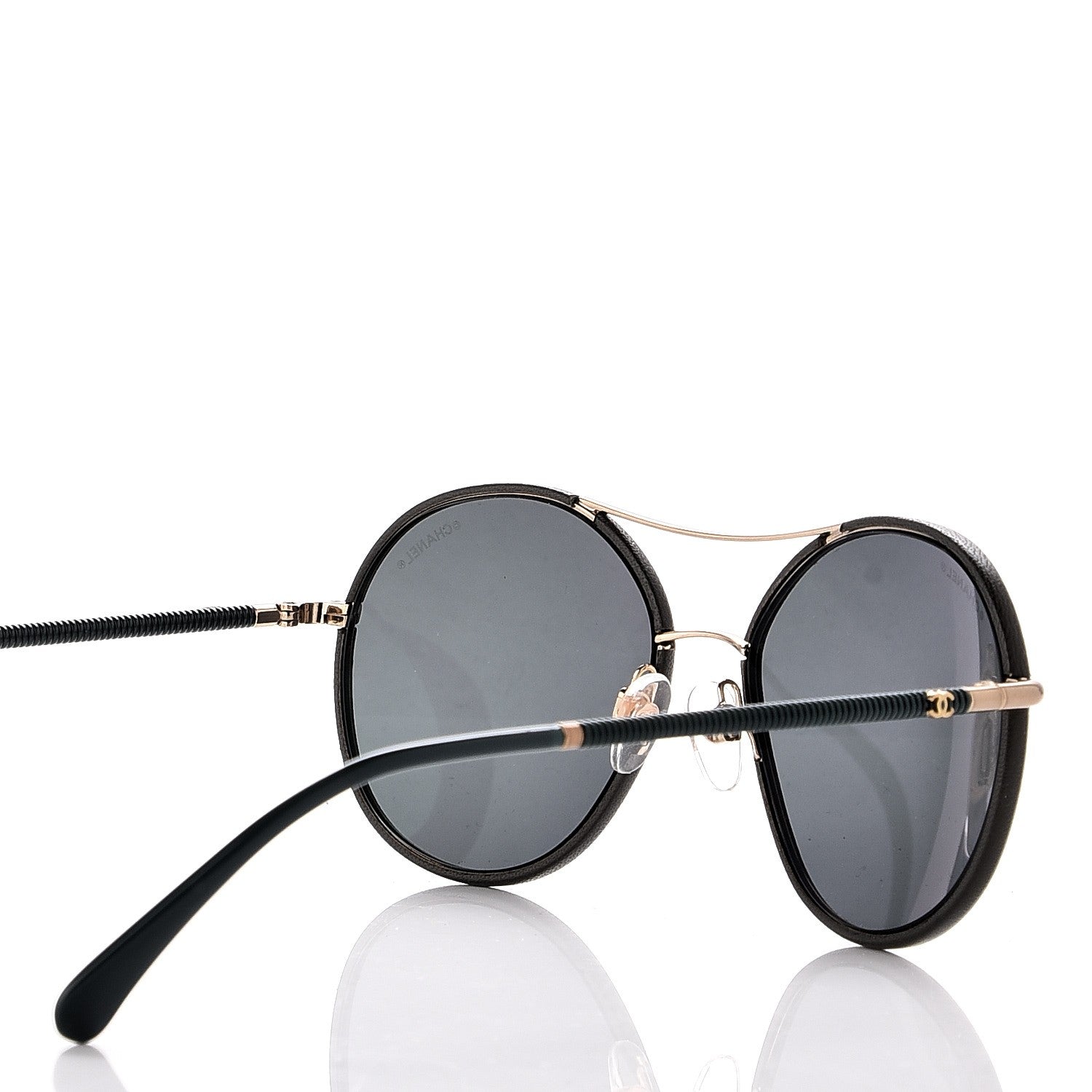 Chanel Round Pilot Sunglasses 4228-Q Dark Green 4 of 8
