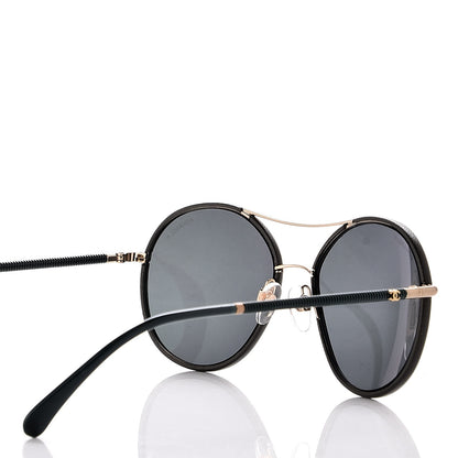 Chanel Round Pilot Sunglasses 4228-Q Dark Green 4 of 8