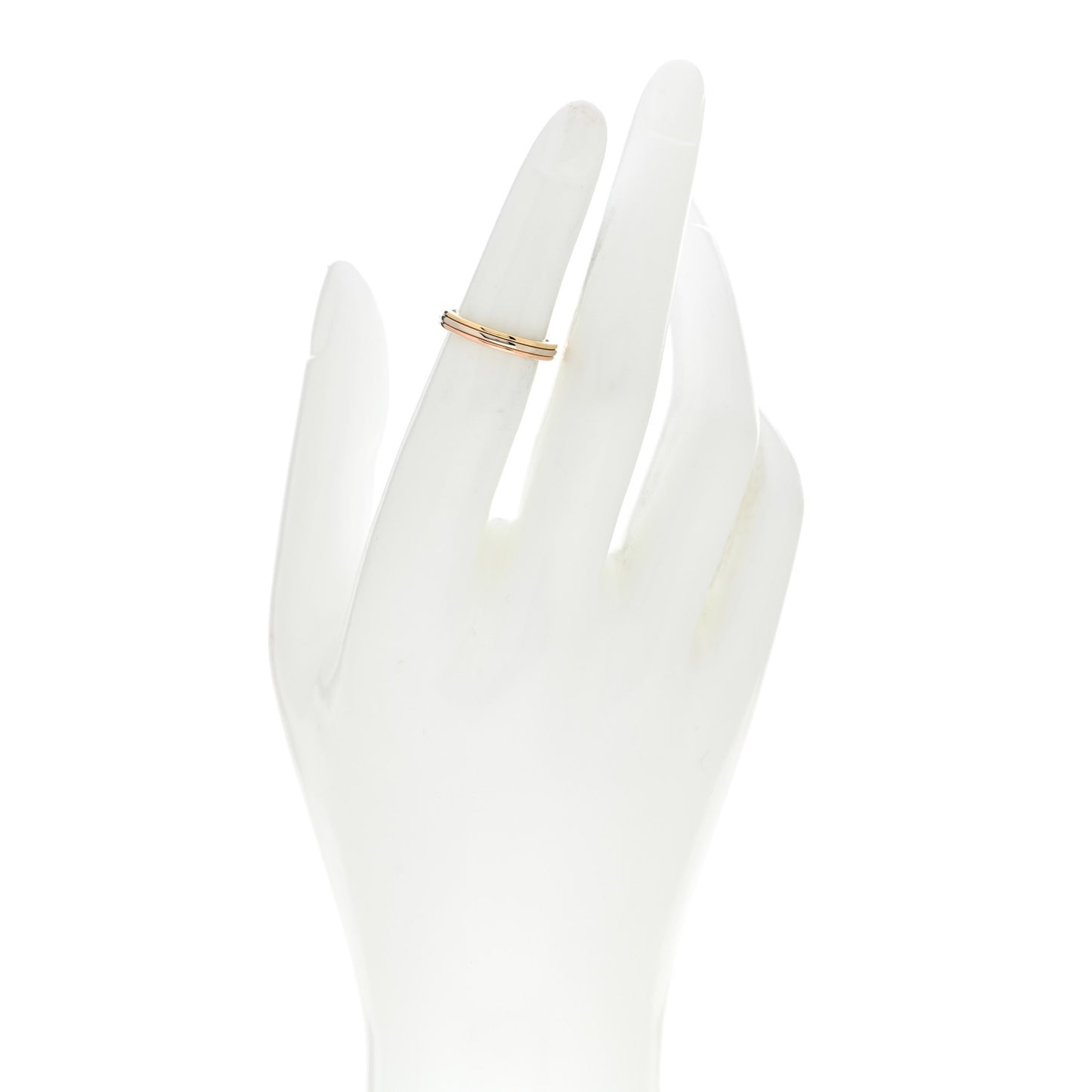 18K Pink Yellow White Gold 2.5mm Vendome Louis Cartier Wedding Band Ring 48 4.5