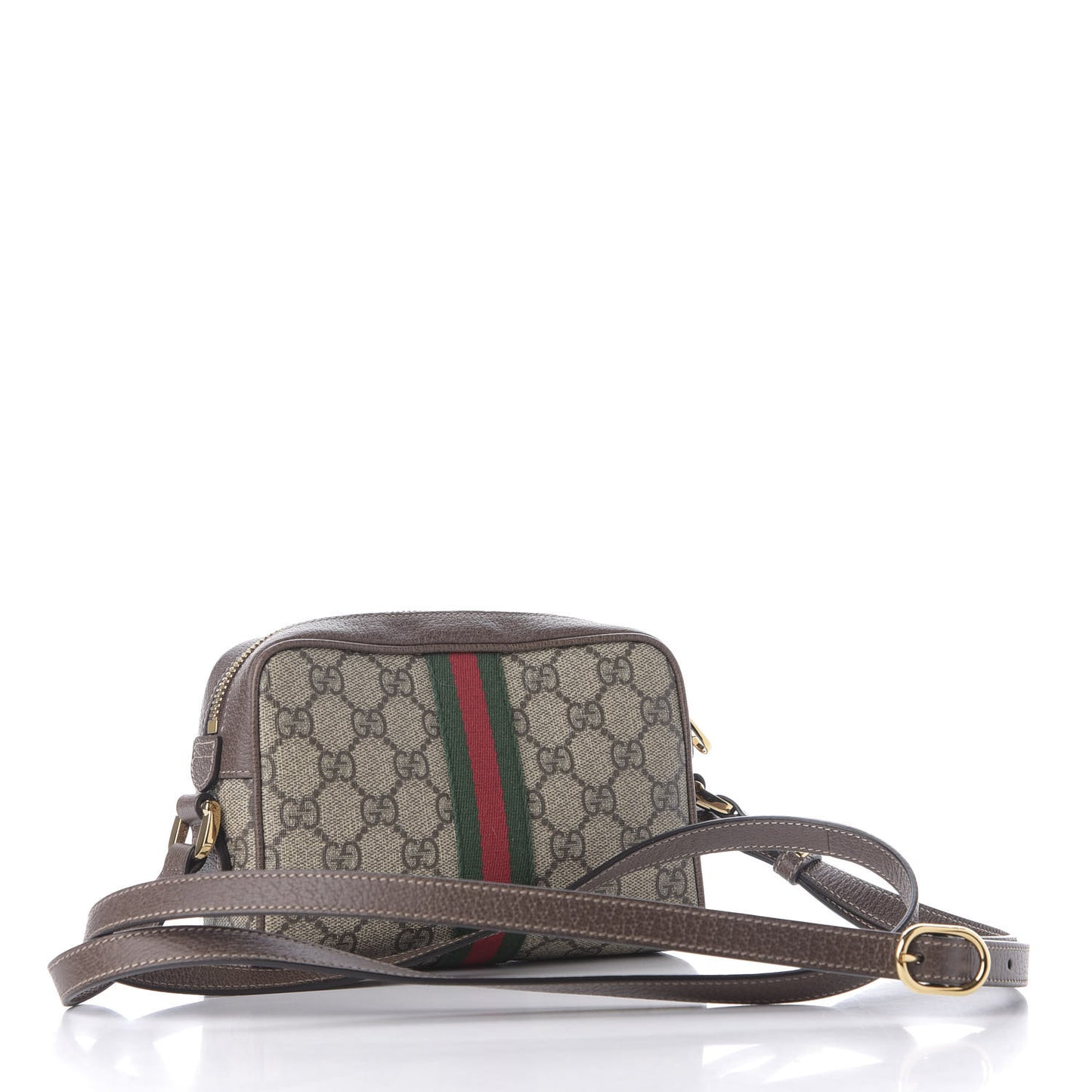 GG Supreme Monogram Web Mini Ophidia Shoulder Bag Brown