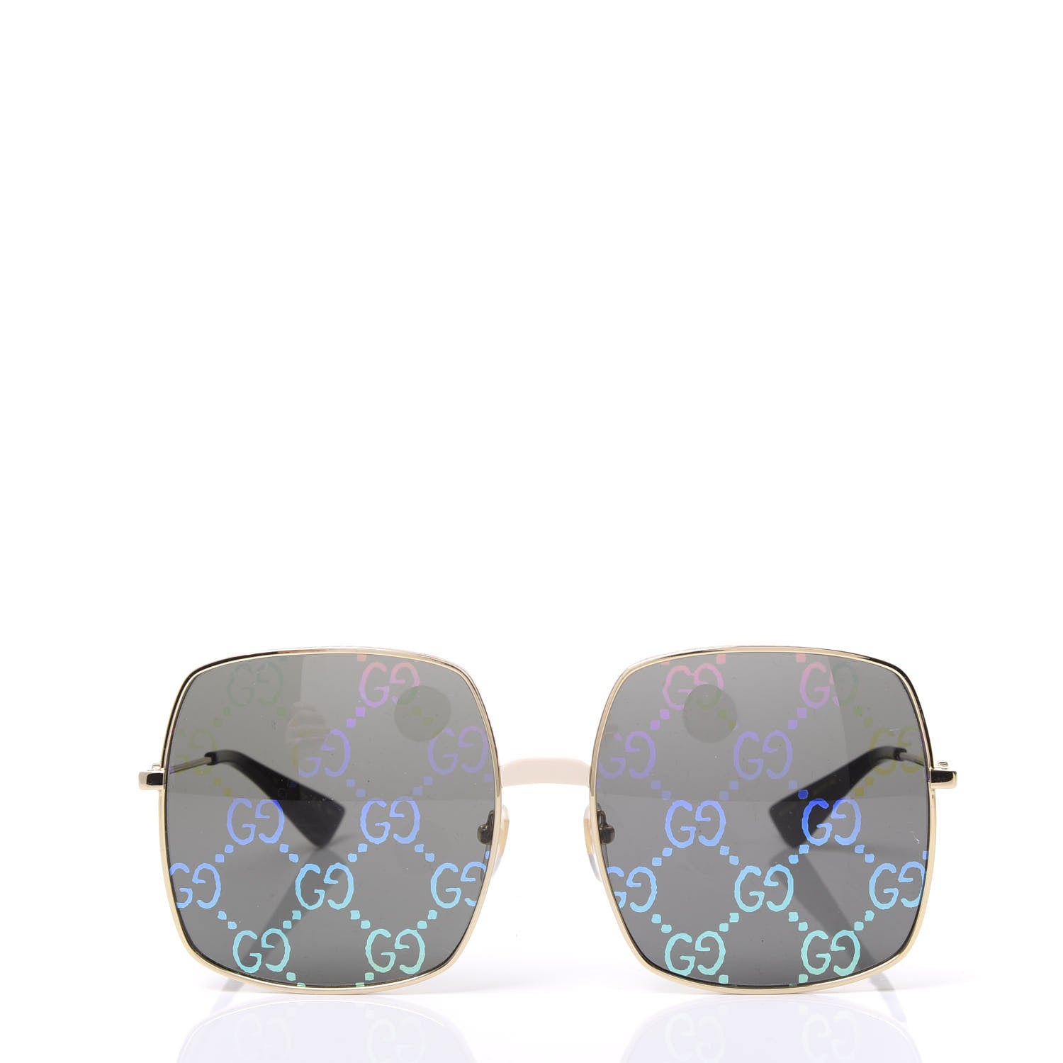 Gucci Rectangular Frame Sunglasses GG0414S Black 2 of 7