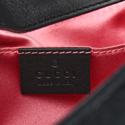 Gucci Velvet Matelasse Mini GG Marmont Shoulder Bag Black 6 of 11