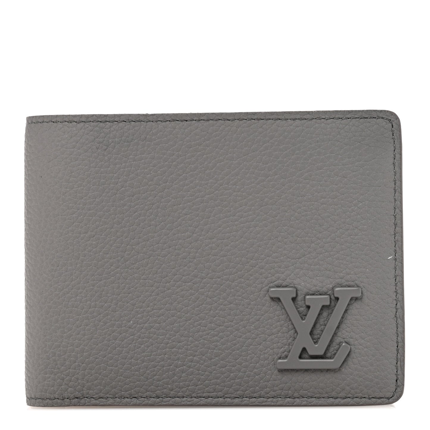 Grained Calfskin Aerogram Multiple Wallet Gris