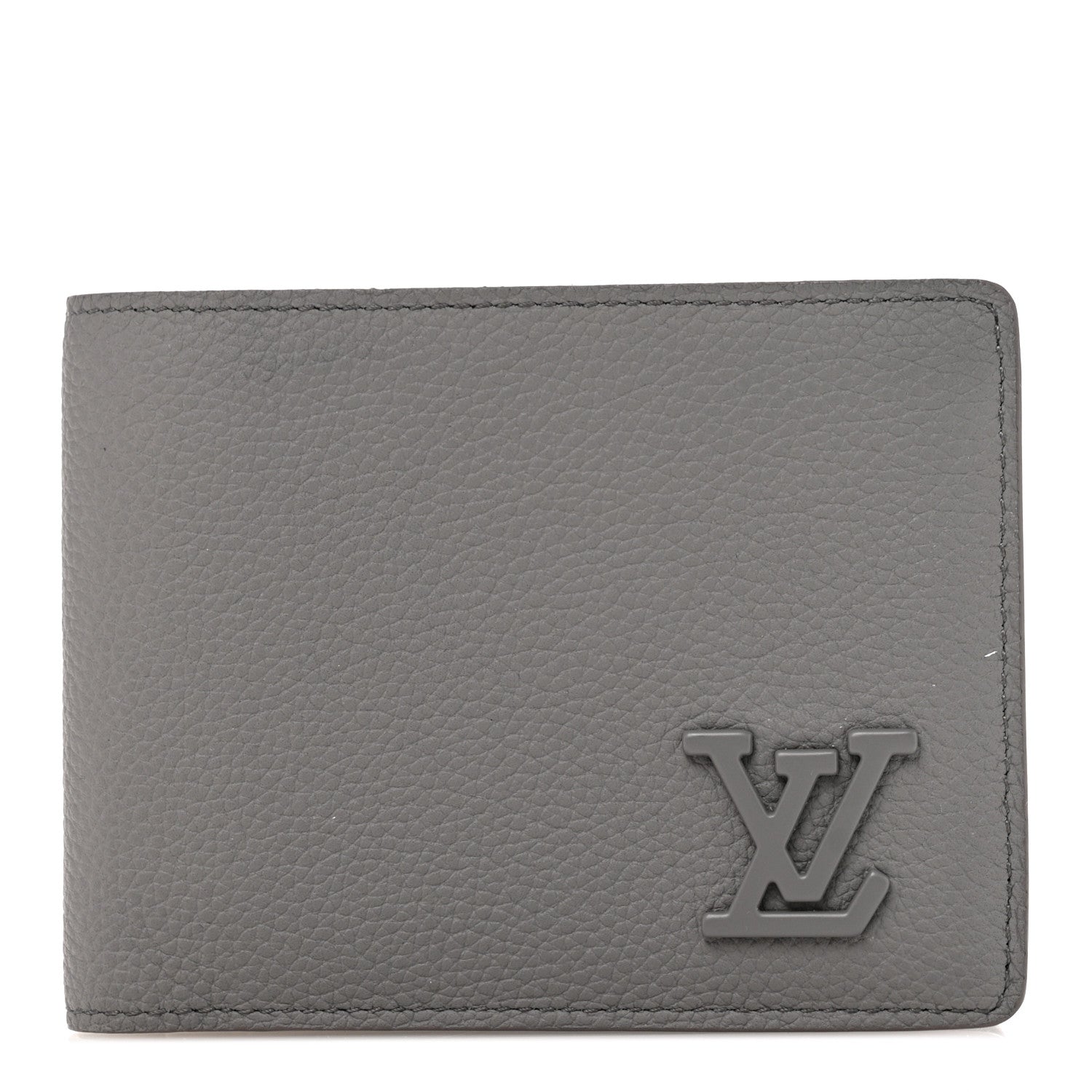 Louis Vuitton Grained Calfskin Aerogram Multiple Wallet Gris 1 of 9