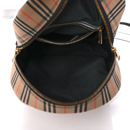 Burberry Smooth Calfskin 1983 Knight Check Link Backpack Silver 4 of 9