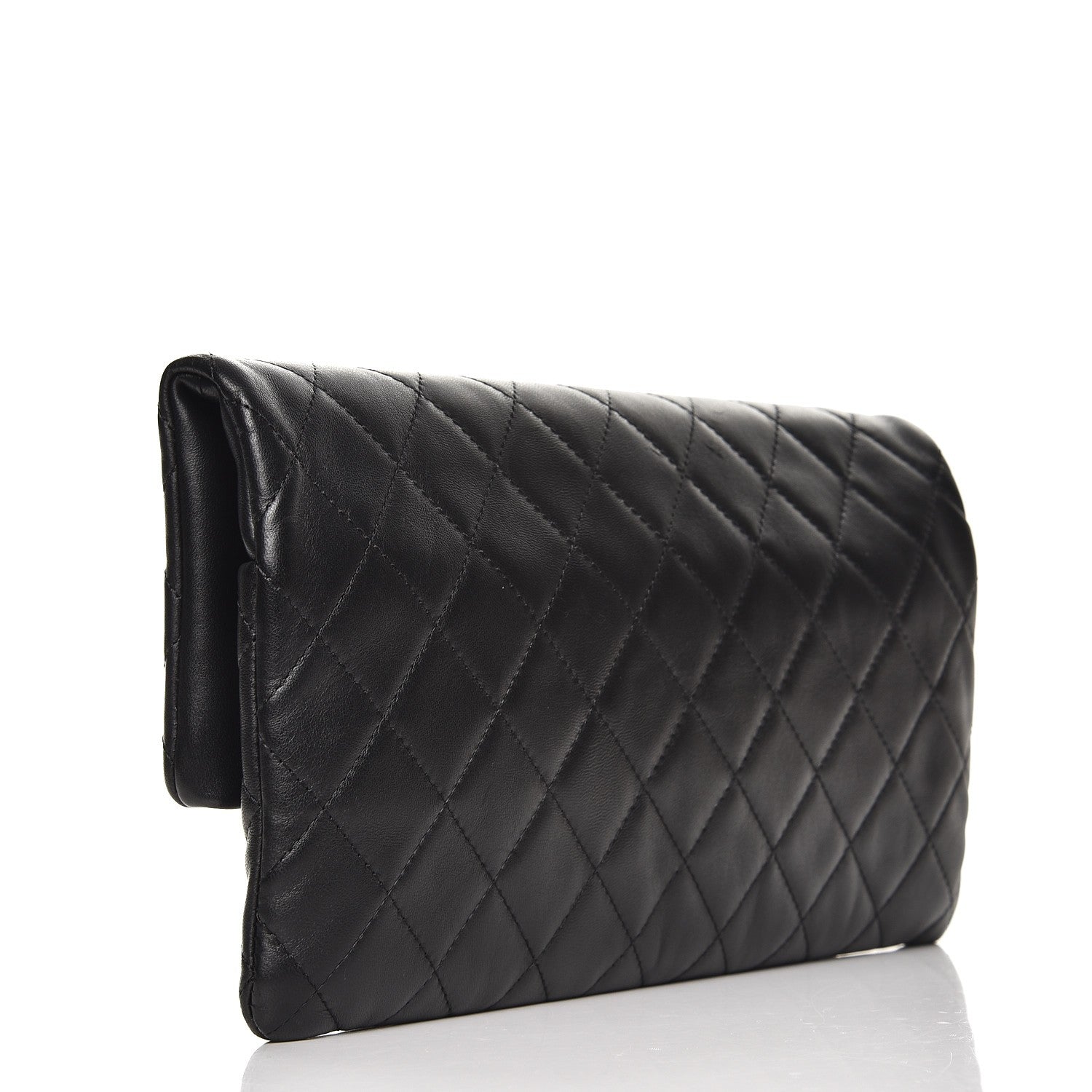 Chanel Lambskin Quilted CC Beauty Clutch Black 3 of 9