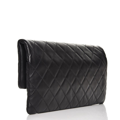 Chanel Lambskin Quilted CC Beauty Clutch Black 3 of 9
