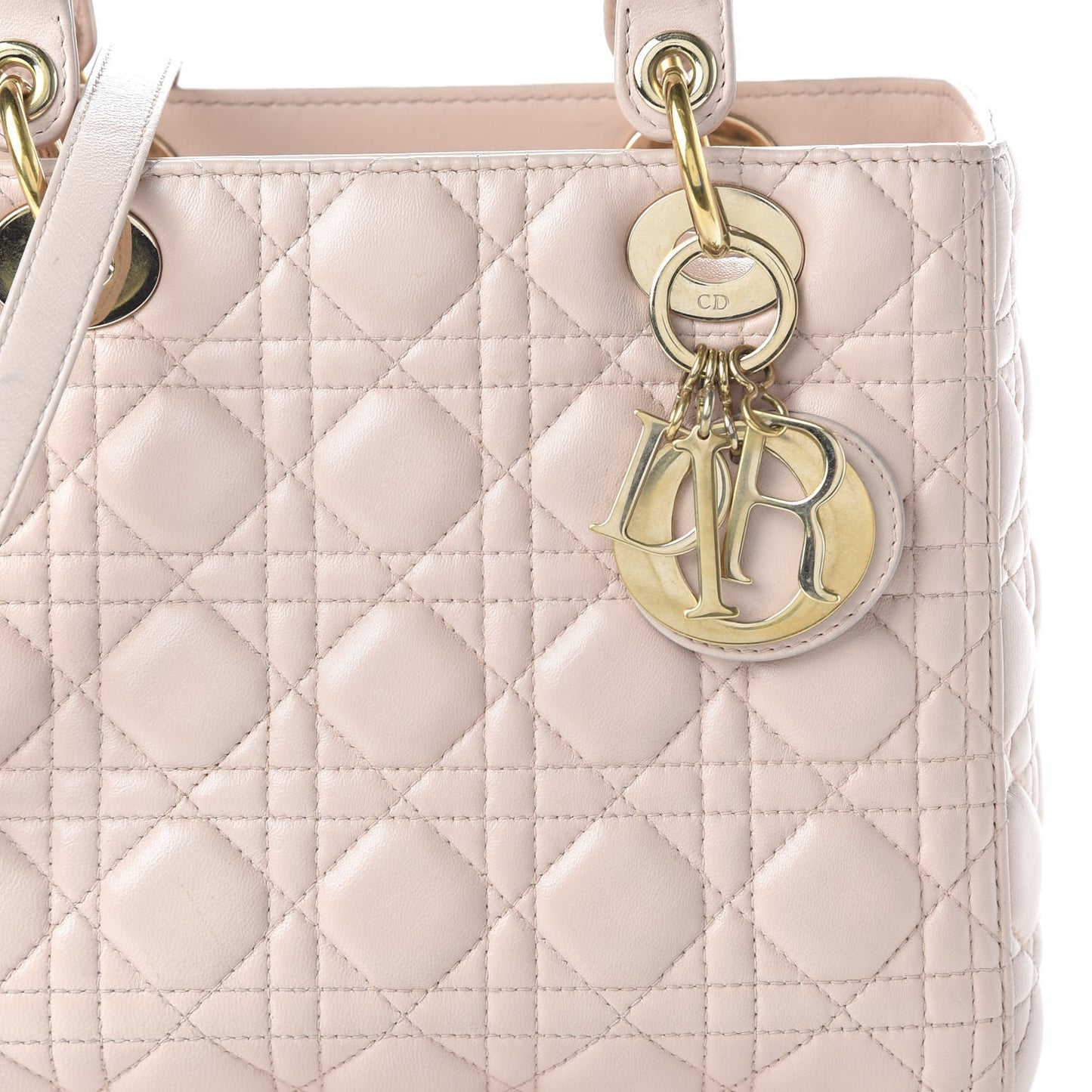 Lambskin Cannage Medium Lady Dior Light Pink