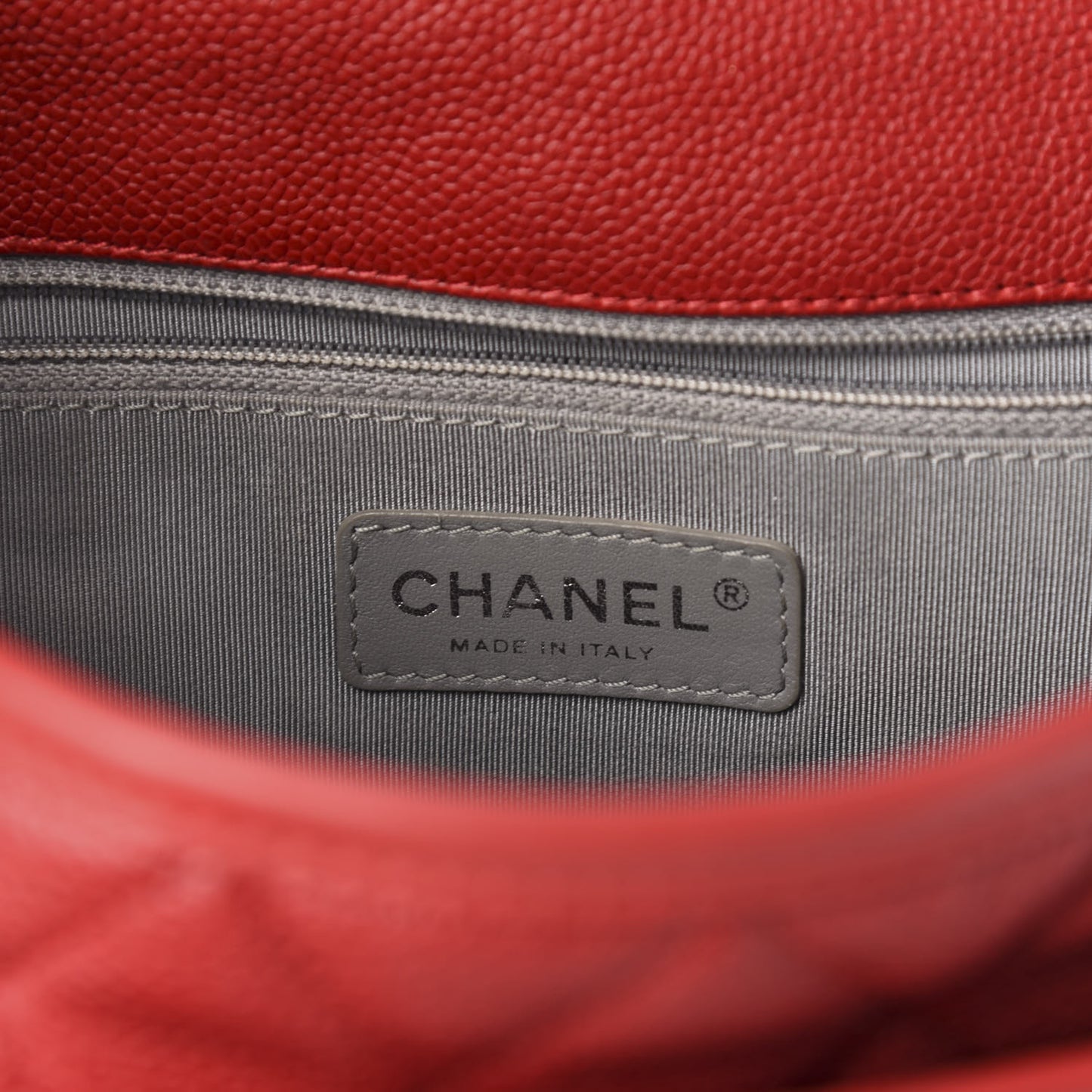 Caviar Quilted Medium French Riviera Flap Red