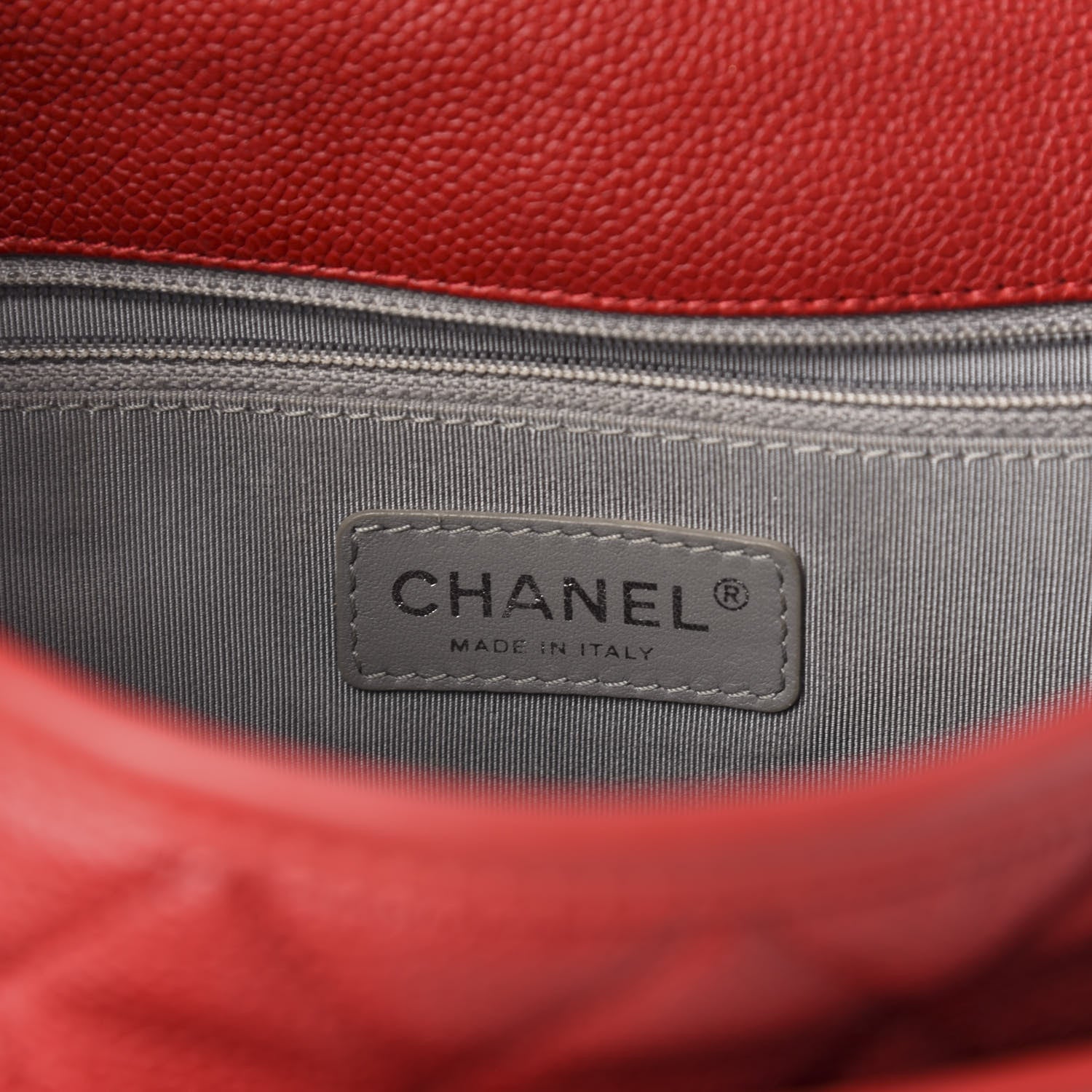 Chanel Caviar Quilted Medium French Riviera Flap Red 6 of 11