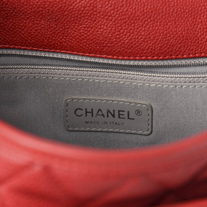 Chanel Caviar Quilted Medium French Riviera Flap Red 6 of 11