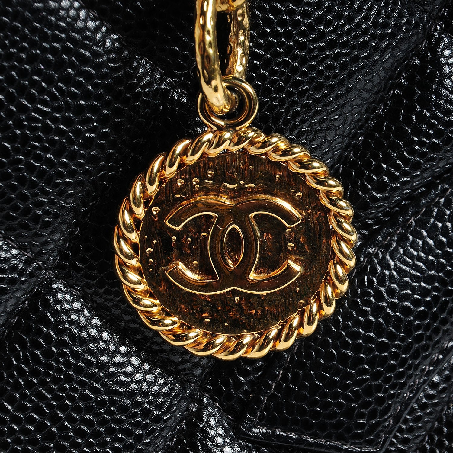 Chanel Caviar Medallion Tote Black 8 of 8