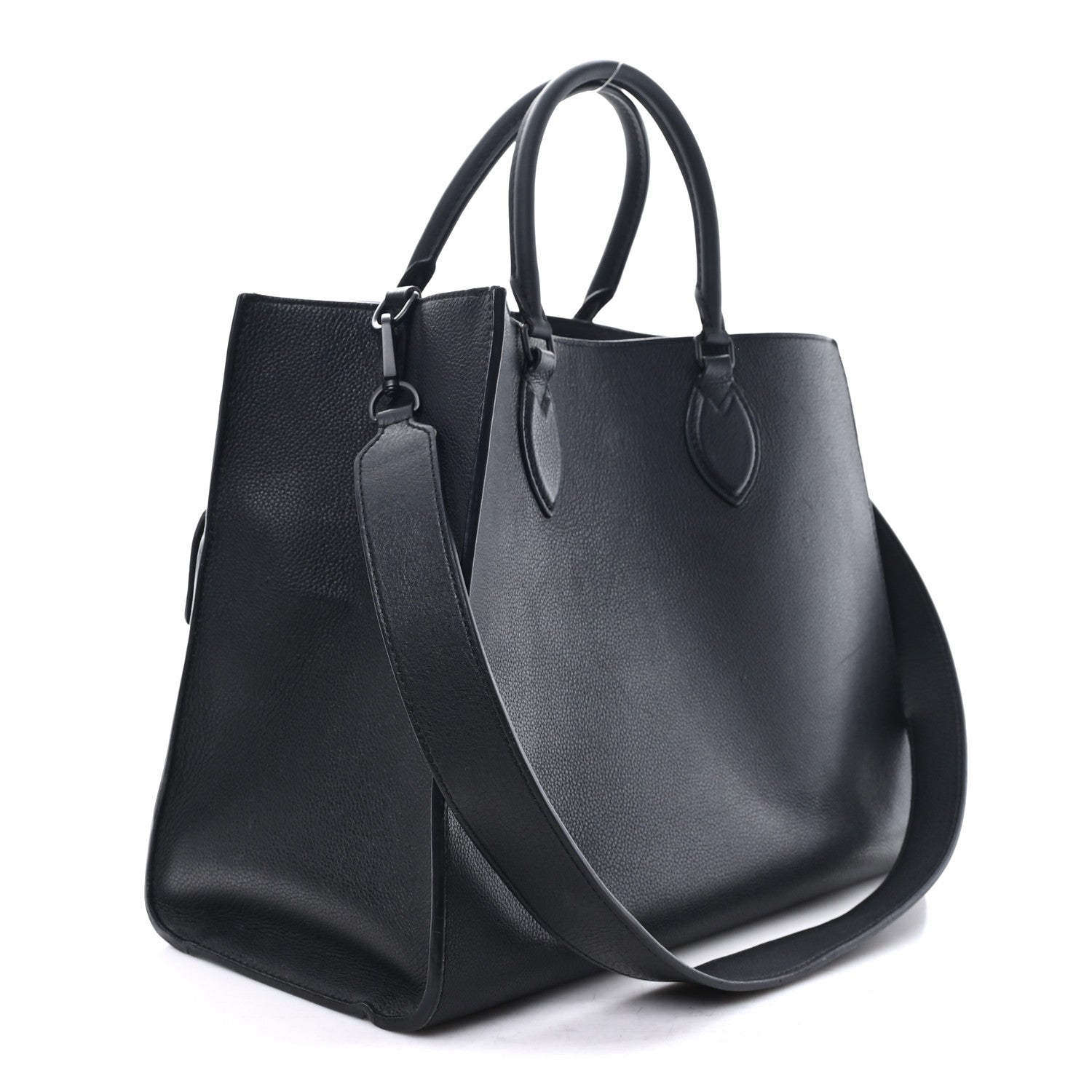 Louis Vuitton Soft Calfskin Lockme Tote MM Black 3 of 9