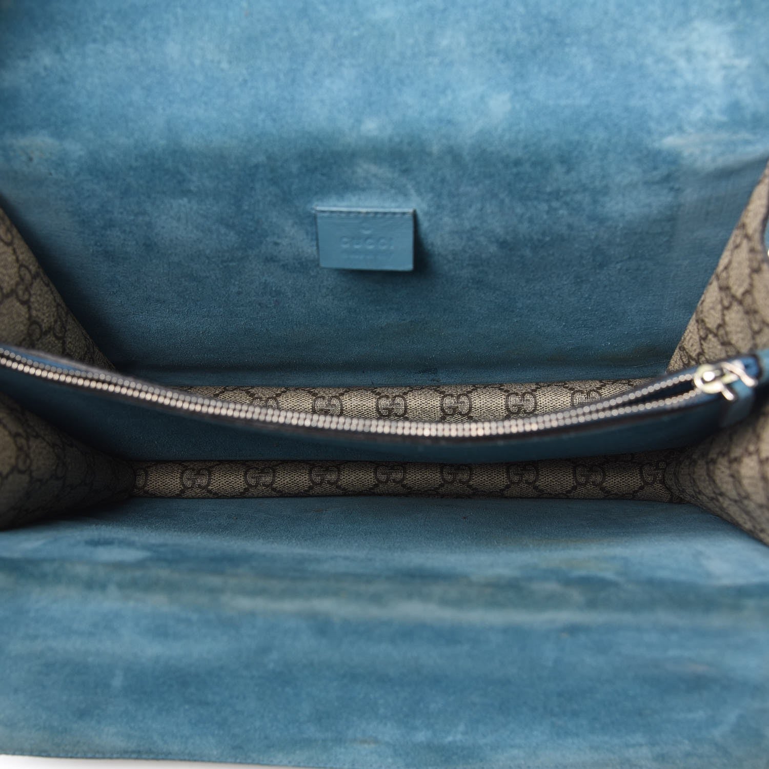 Gucci GG Supreme Monogram Angry Cat Embroidered Medium Dionysus Shoulder Bag Beige Ultramarine 5 of 15