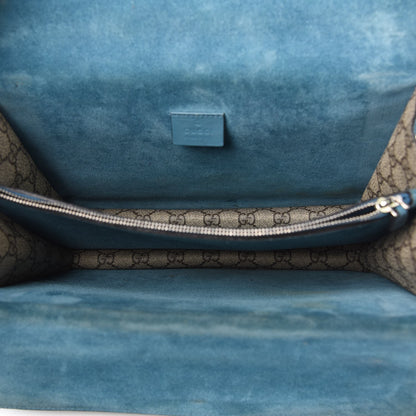 Gucci GG Supreme Monogram Angry Cat Embroidered Medium Dionysus Shoulder Bag Beige Ultramarine 5 of 15