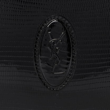 Saint Laurent Calfskin Lizard Embossed Le 61 Camera Bag Black 9 of 10