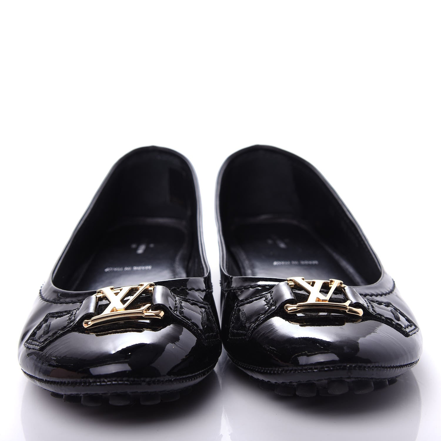 Louis Vuitton Patent Calfskin Oxford Ballerina Flats 39 Black 5 of 11